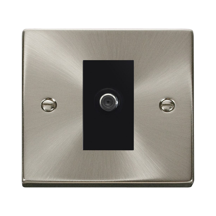Click Deco Satin Chrome Satellite Socket VPSC156MBK