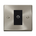 Click Deco Satin Chrome Satellite Socket VPSC156MBK
