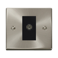 Click Deco Satin Chrome Isolated Coax Socket VPSC158MBK