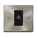 Click Deco Satin Chrome Isolated Coax Socket VPSC158MBK