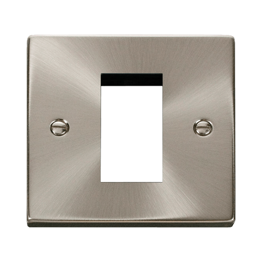 Front view of Click Deco Satin Chrome 1G Euro Plate