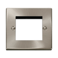 Front view of Click Deco Satin Chrome 2G Euro Plate