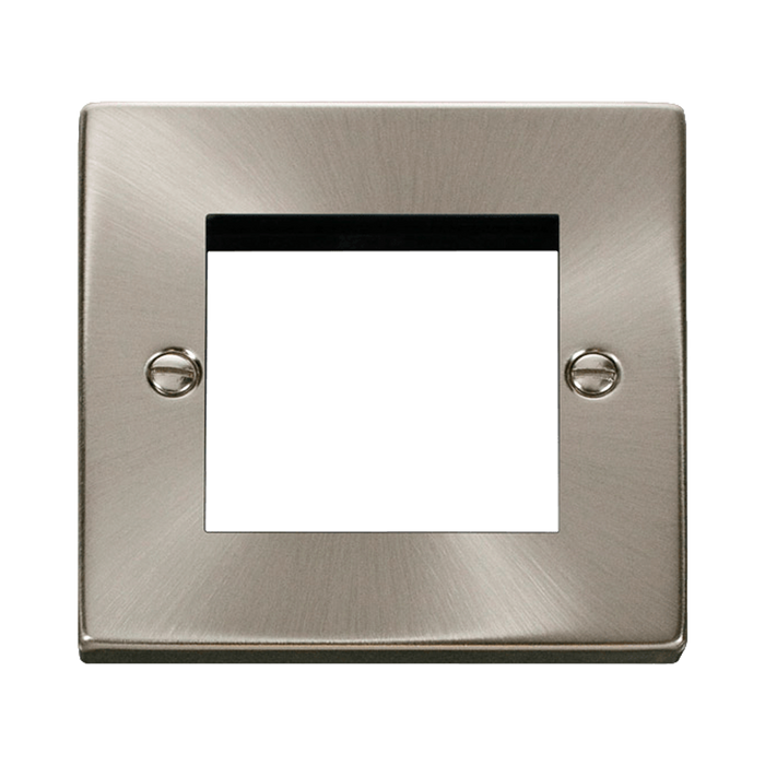Front view of Click Deco Satin Chrome 2G Euro Plate