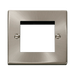 Front view of Click Deco Satin Chrome 2G Euro Plate