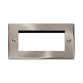 Front view of Click Deco Satin Chrome 4G Euro Plate