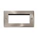 Front view of Click Deco Satin Chrome 4G Euro Plate