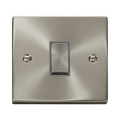 Front view of Click Deco Satin Chrome 1G Light Switch