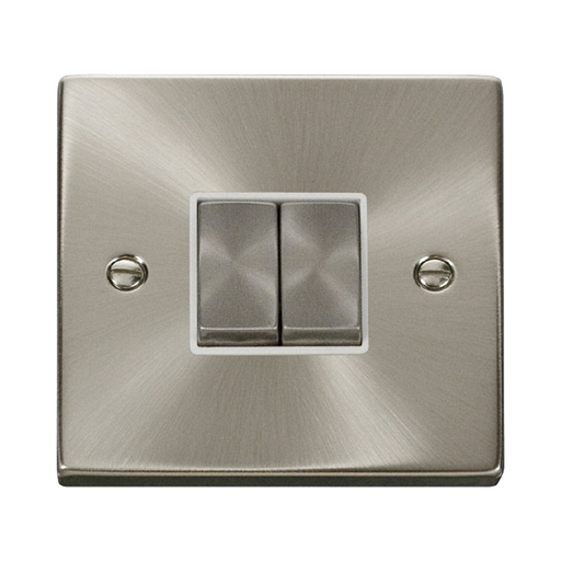 Click Deco Satin Chrome 2W & Intermediate Switch VPSC4125WH