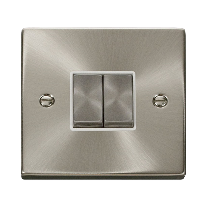 Click Deco Satin Chrome 2W & Intermediate Switch VPSC4125WH