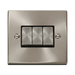 Front view of Click Deco Satin Chrome 3G Light Switch