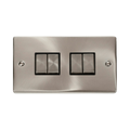 Front view of Click Deco Satin Chrome 4G Light Switch