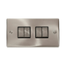 Front view of Click Deco Satin Chrome 4G Light Switch