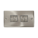 Front view of Click Deco Satin Chrome 4G Light Switch