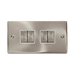 Front view of Click Deco Satin Chrome 4G Light Switch