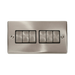 Front view of Click Deco Satin Chrome 6G Light Switch