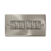 Front view of Click Deco Satin Chrome 6G Light Switch
