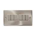 Front view of Click Deco Satin Chrome 6G Light Switch