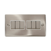 Front view of Click Deco Satin Chrome 6G Light Switch