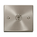 Front view of Click Deco Satin Chrome 1G Toggle Switch