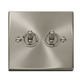 Click Deco Satin Chrome 2W & Int Toggle Switch VPSC4225