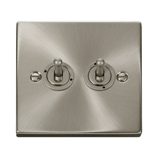 Click Deco Satin Chrome 2W & Int Toggle Switch VPSC4225