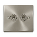 Click Deco Satin Chrome 2W & Int Toggle Switch VPSC4225