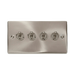 Front view of Click Deco Satin Chrome 4G Toggle Switch