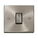 Front view of Click Deco Satin Chrome Intermediate Switch