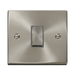 Front view of Click Deco Satin Chrome Intermediate Switch