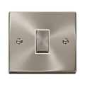 Front view of Click Deco Satin Chrome Intermediate Switch