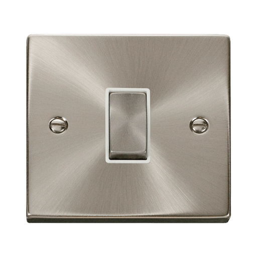 Front view of Click Deco Satin Chrome Intermediate Switch