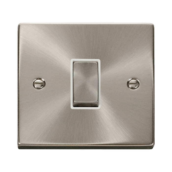 Front view of Click Deco Satin Chrome Intermediate Switch