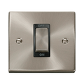 Front view of Click Deco Satin Chrome 45A Cooker Switch
