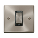 Front view of Click Deco Satin Chrome 45A Cooker Switch