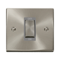 Front view of Click Deco Satin Chrome 45A Cooker Switch