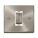 Front view of Click Deco Satin Chrome 45A Cooker Switch