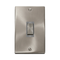 Front view of Click Deco Satin Chrome 45A Cooker Switch