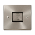 Front view of Click Deco Satin Chrome 10A Fan Isolator Switch