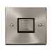 Front view of Click Deco Satin Chrome 10A Fan Isolator Switch