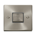 Front view of Click Deco Satin Chrome 10A Fan Isolator Switch