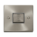 Front view of Click Deco Satin Chrome 10A Fan Isolator Switch