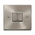 Front view of Click Deco Satin Chrome 10A Fan Isolator Switch