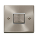 Front view of Click Deco Satin Chrome 10A Fan Isolator Switch