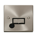 Front view of Click Deco Satin Chrome 13A Unswitched Spur with Flex