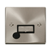 Front view of Click Deco Satin Chrome 13A Unswitched Spur with Flex