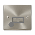 Front view of Click Deco Satin Chrome 13A Unswitched Spur with Flex