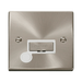Front view of Click Deco Satin Chrome 13A Unswitched Spur with Flex