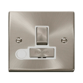 Front view of Click Deco Satin Chrome 13A Switched Spur with Flex
