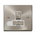 Front view of Click Deco Satin Chrome 13A Switched Spur with Flex