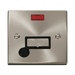 Front view of Click Deco Satin Chrome 13A Fused Connection Unit with Neon and Flex